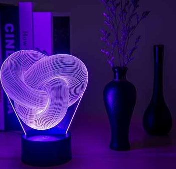 Twist Abstract 3D LED Night Light