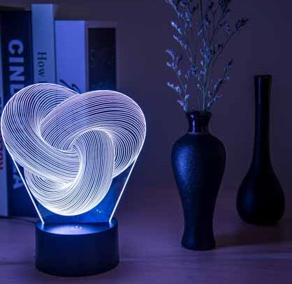Twist Abstract 3D LED Night Light