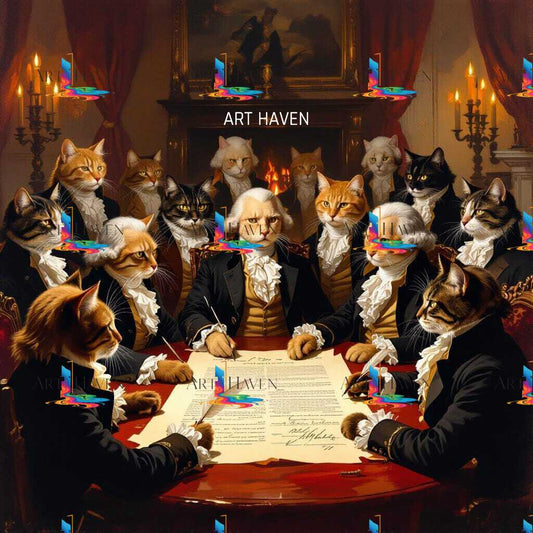 Founding Felines - George Pawshington